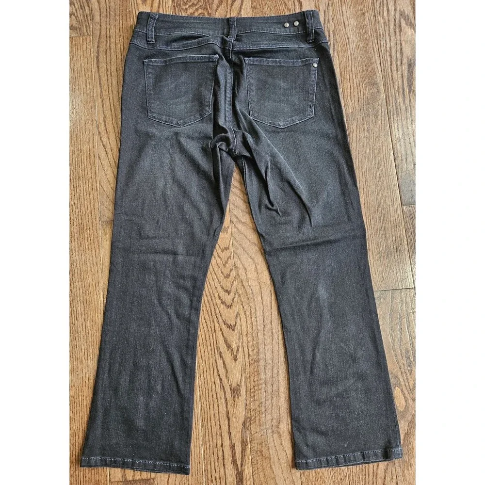 CAbi #517 Black Dark Wash Jeans STRETCH Cropped NWT Women's Size 6 - Picture 12 of 15